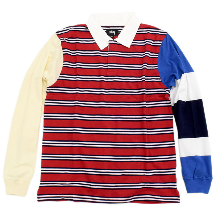 STUSSY（ステューシー） ポロシャツ 長袖 メンズ Mix Up Rugby(stussy