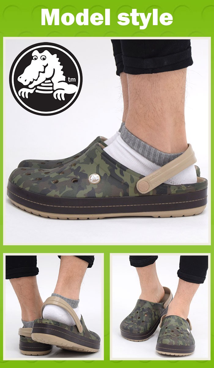 crocs（クロックス） サンダル メンズ 男性用 クロックバンド カモ 2.0