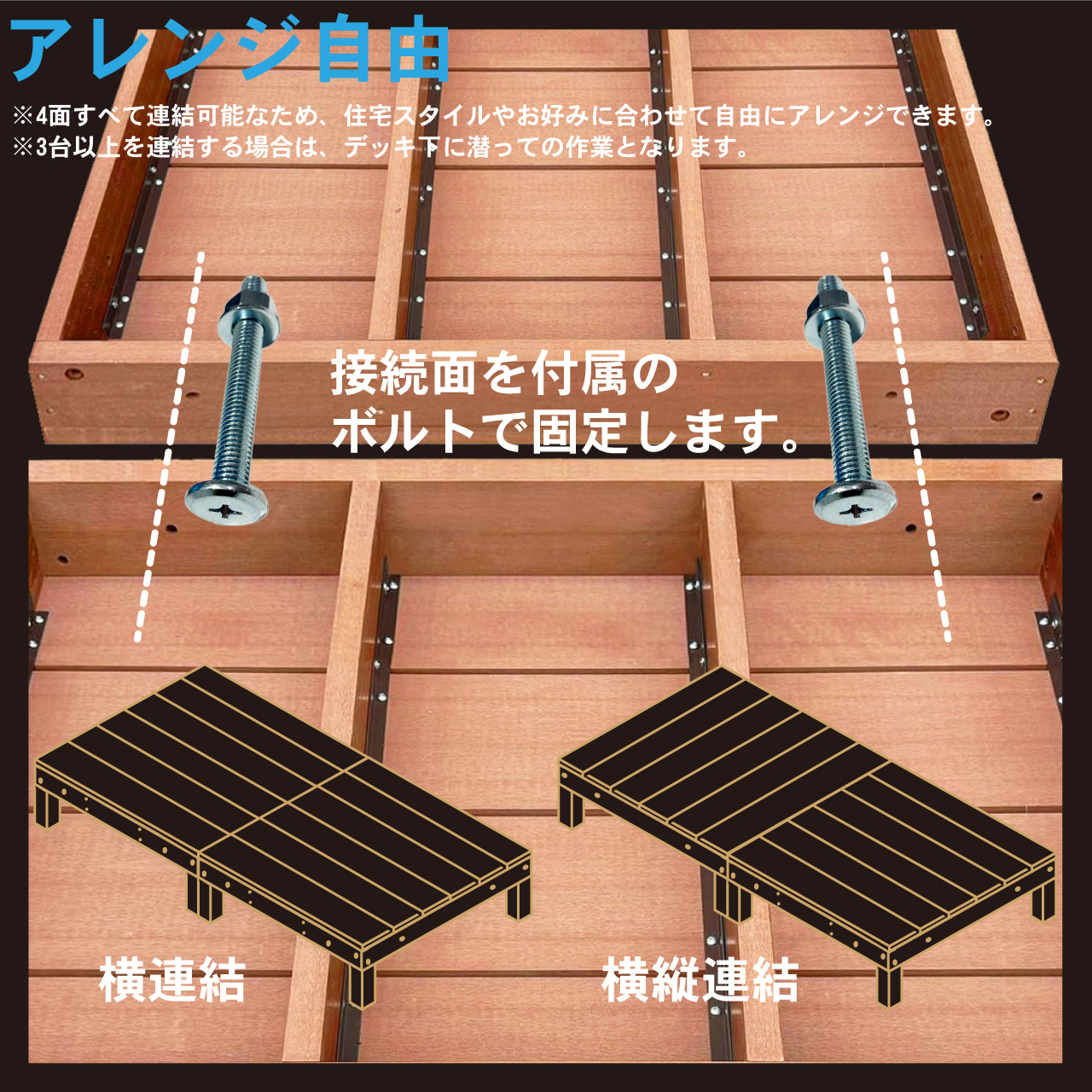 igarden（アイガーデン） ウッドデッキフェンス 人工木製 クロス ハイ