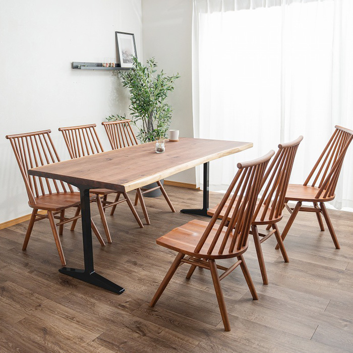 ハイバック ダイニングチェア 2脚セット 北欧 おしゃれ アンティーク風