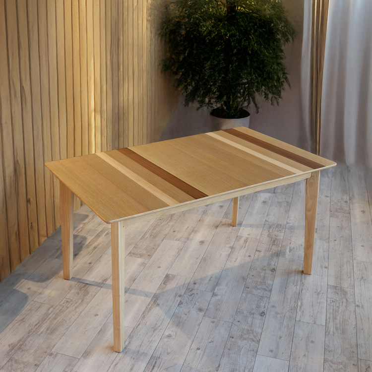 ダイニングテーブル 4人用 北欧風 ミックスウッド おしゃれ 135cm 4人