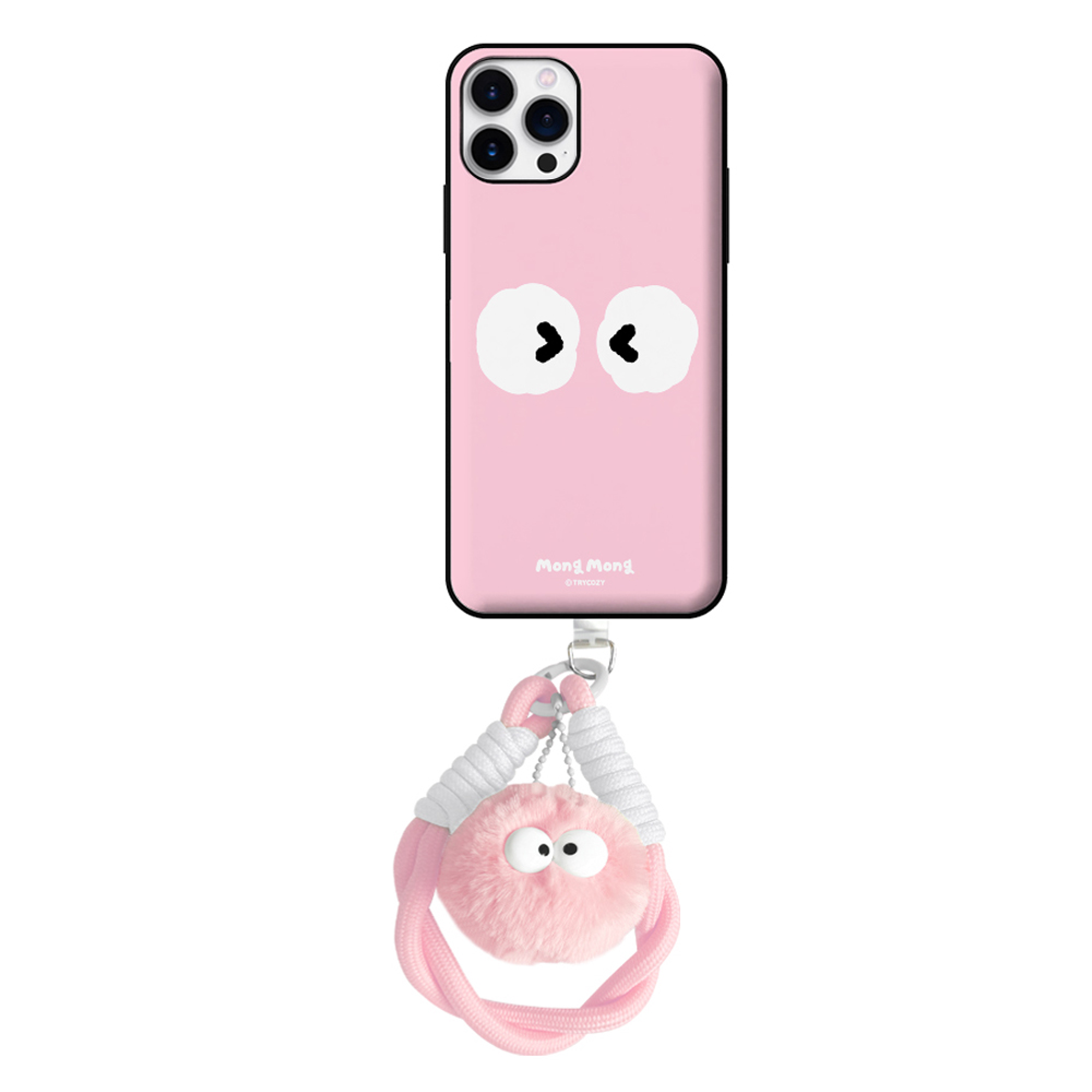 ストラップ付き スマホケース 目玉 dust mong iPhone16e iPhone16