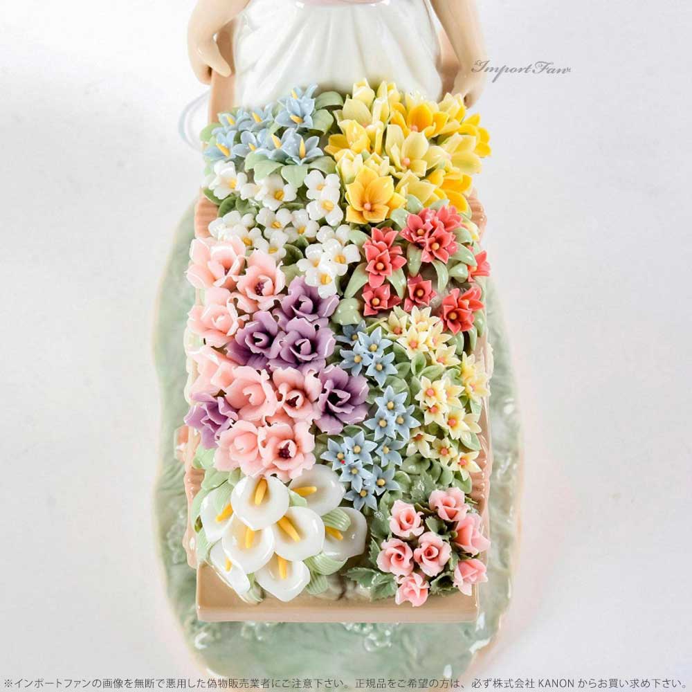 LLADRO（リヤドロ） 可愛いお花屋さん 荷車 少女 置物 01006251 LLADRO