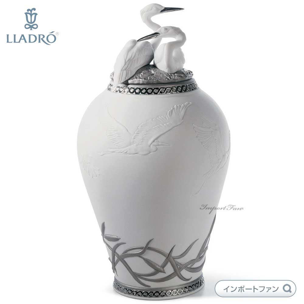 LLADRO（リヤドロ） サギの王国 花瓶 リデコ 白鷺 置物 01007052