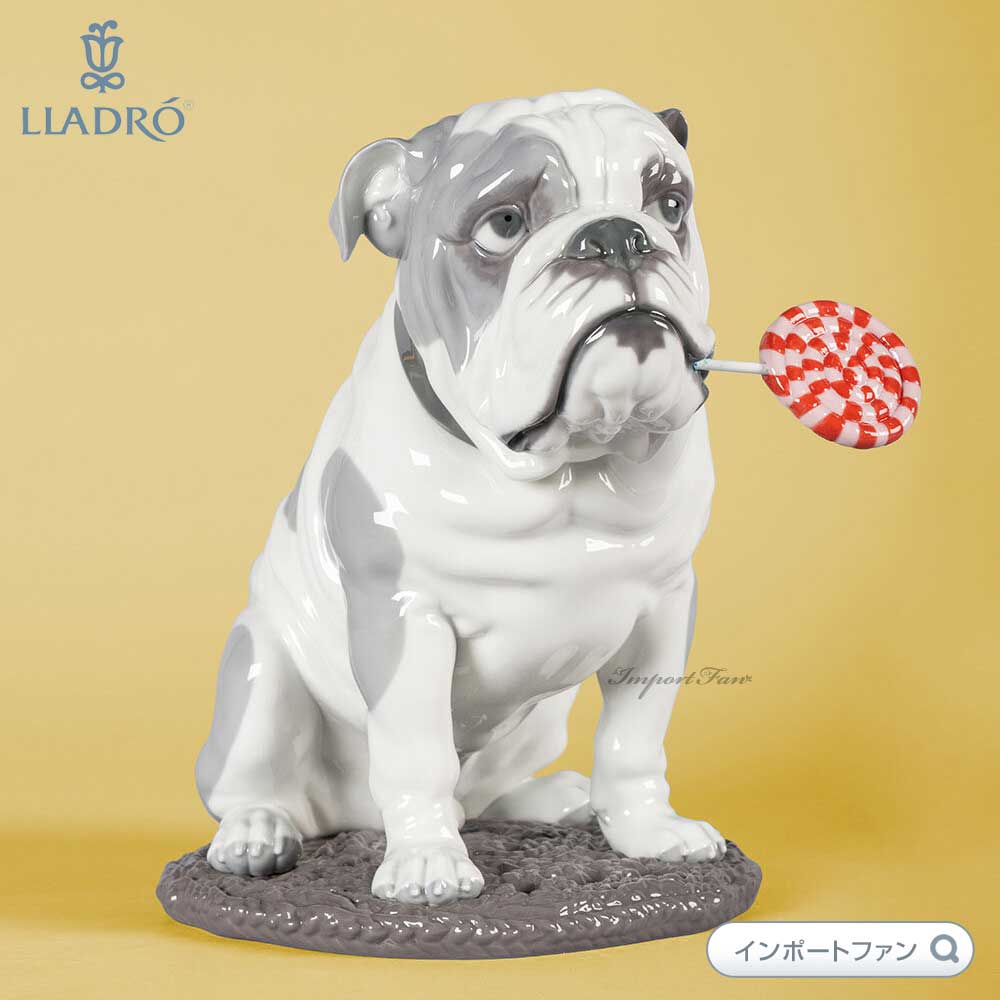LLADRO（リヤドロ） ブルドッグとロリポップ 犬 ドッグ&キャンディー
