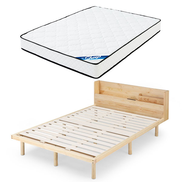 IRIS OHYAMA（アイリスオーヤマ） ベッド ダブル マットレス付き