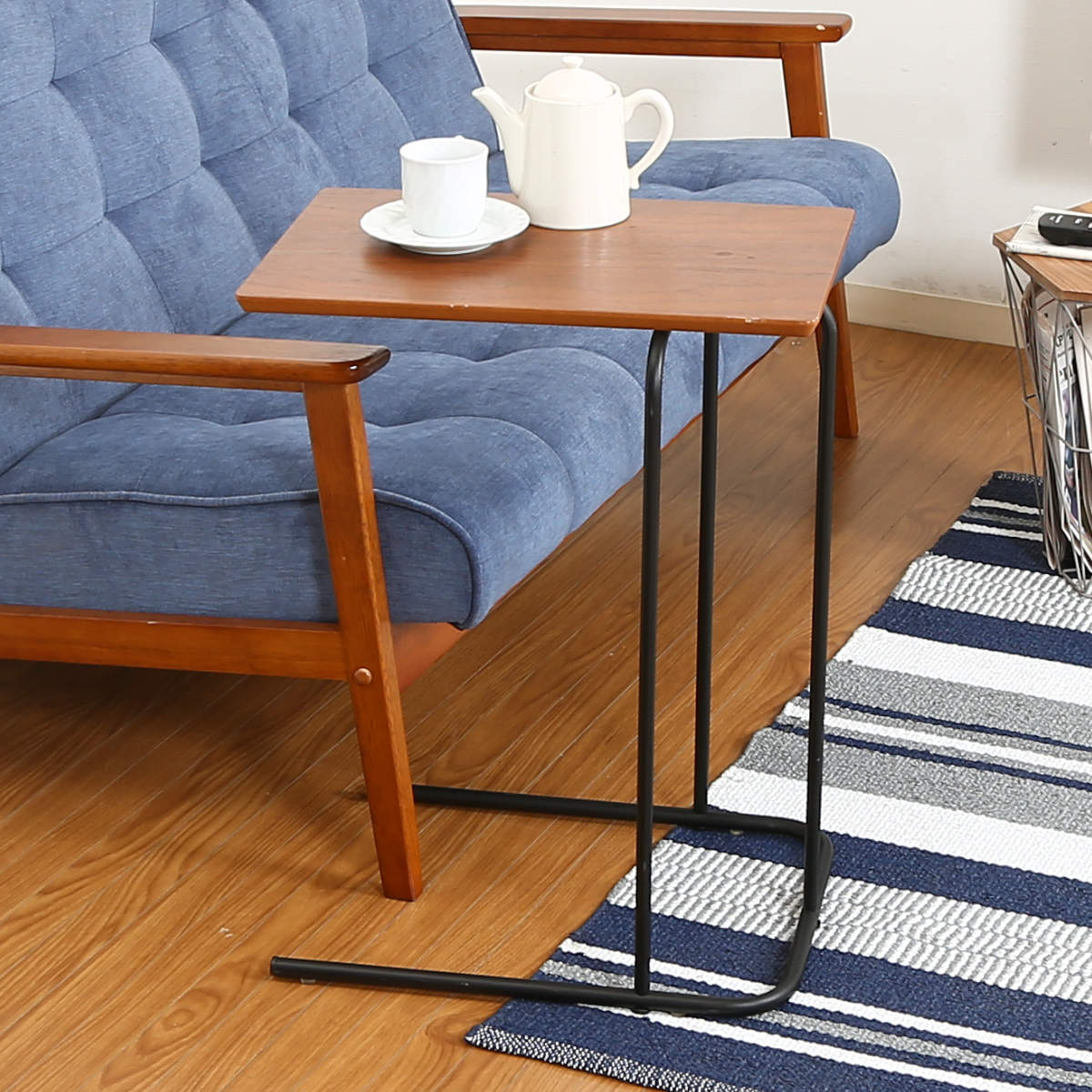 不二貿易（Fuji Boeki） サイドテーブル 高さ60cm 木製 コーヒー