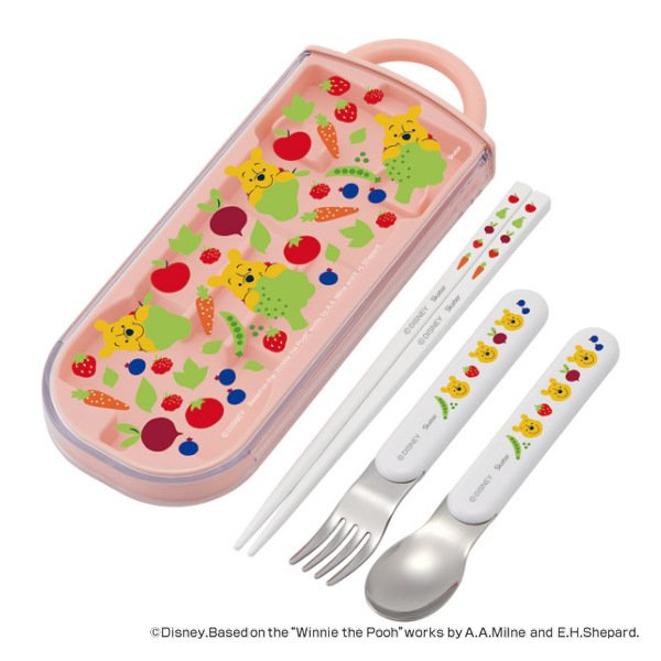 スケーター トリオセット 抗菌 スライド式 箸 スプーン フォーク くま