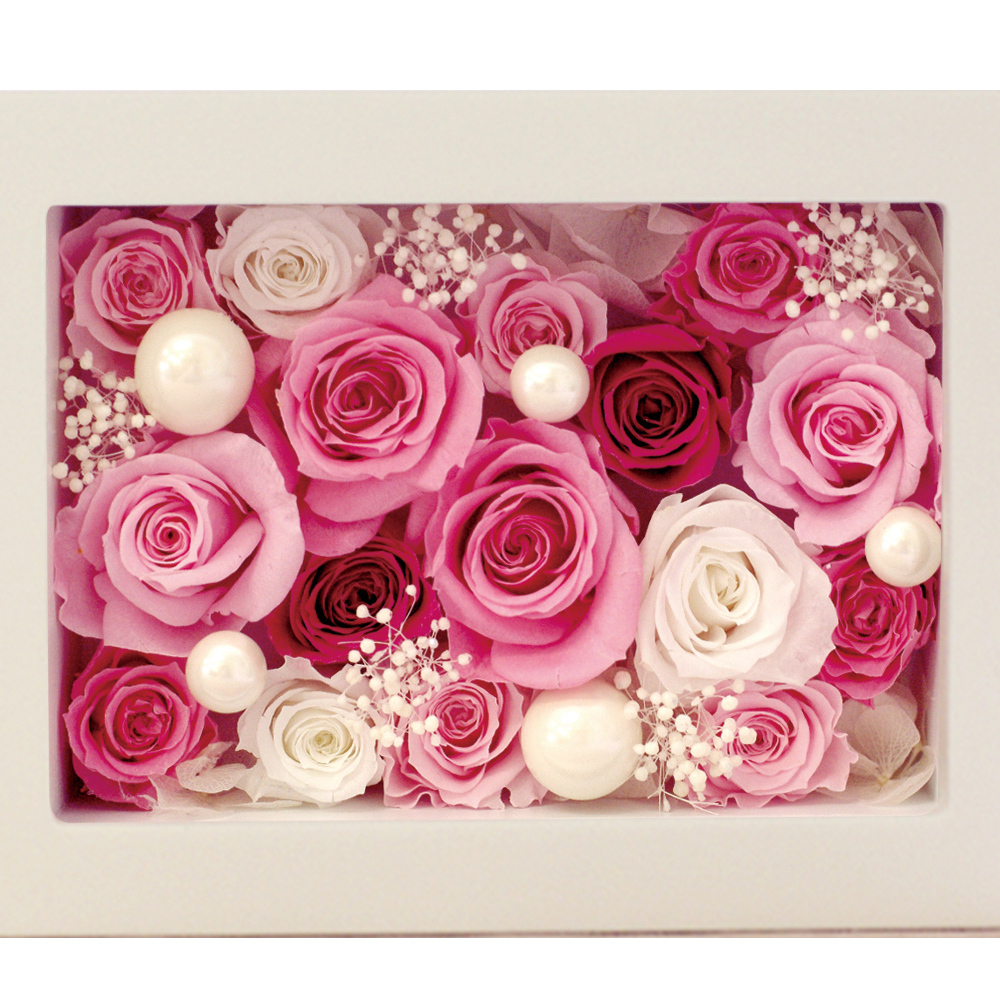 プリザーブドフラワーIPFA プリザーブドフラワー 写真立て 退職祝い