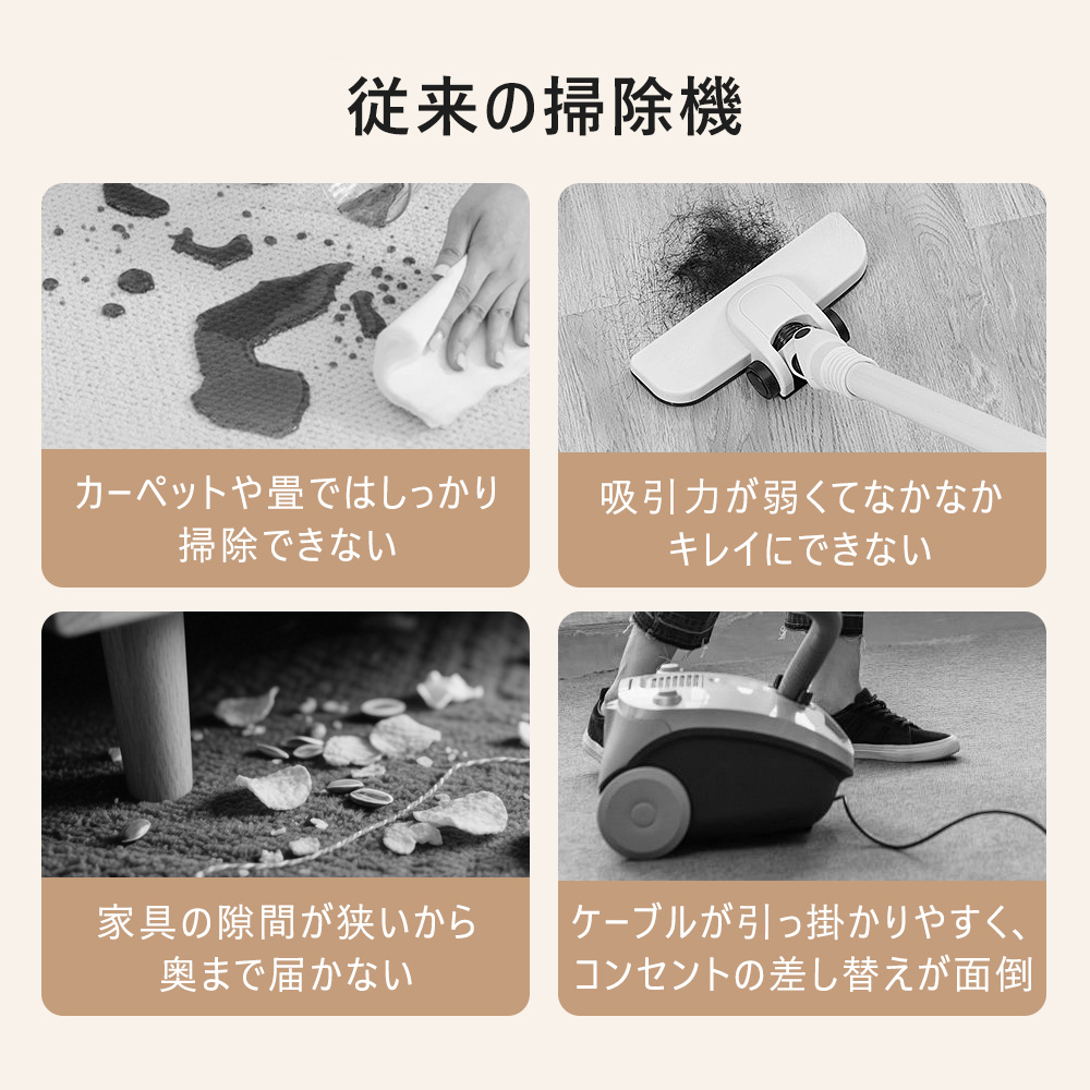 掃除機 コードレス 20000pa 吸引力 ハンディ 強力吸引 高性能