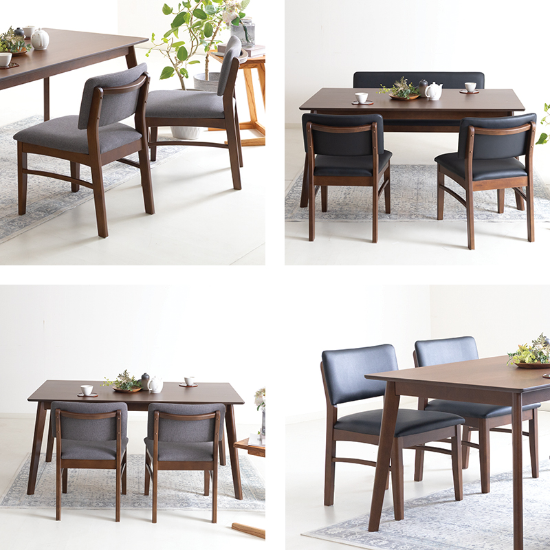 貞苅椅子製作所 ダイニングチェア 2脚入り 肘無 天然木フレーム 快適