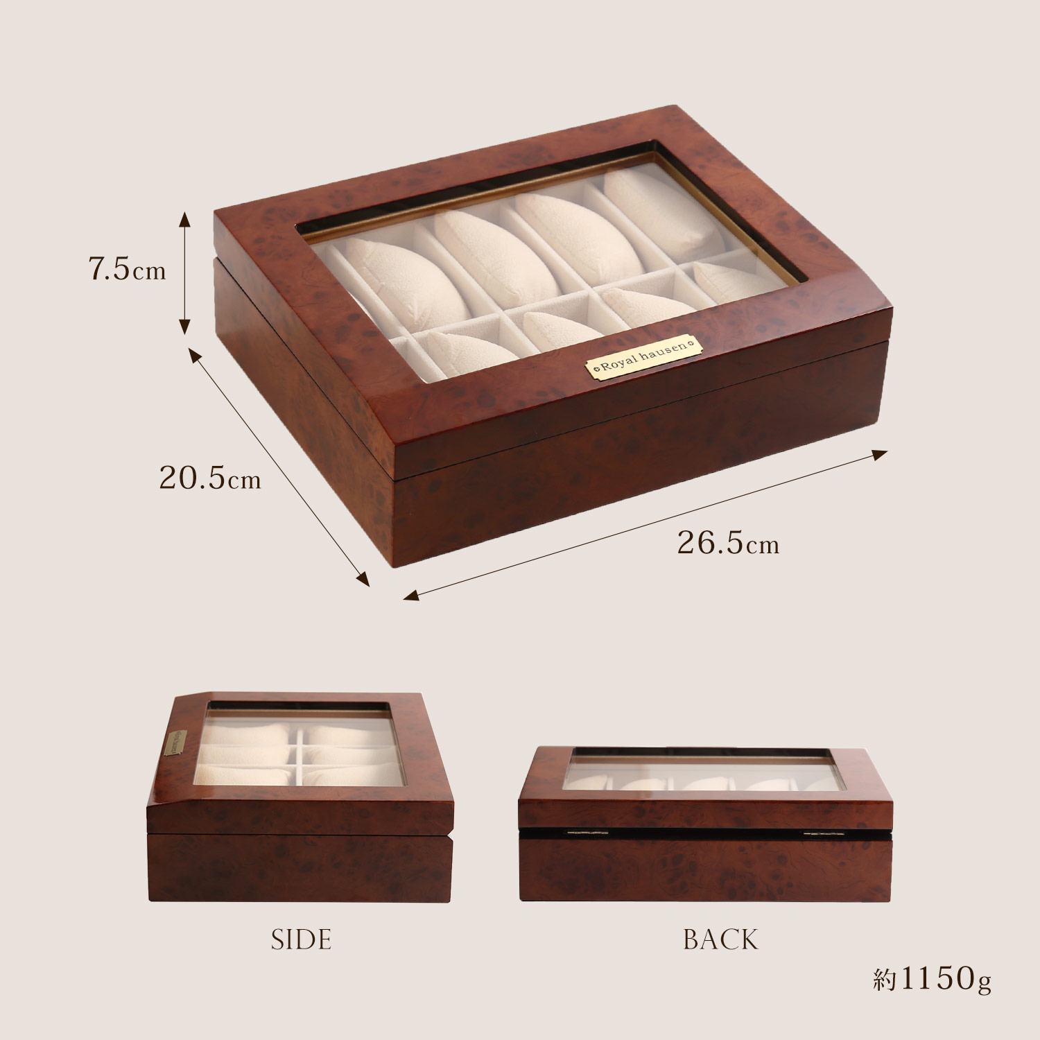 sankyo shokai（三京商会） 腕時計ケース 10本用 木製 腕時計 ケース