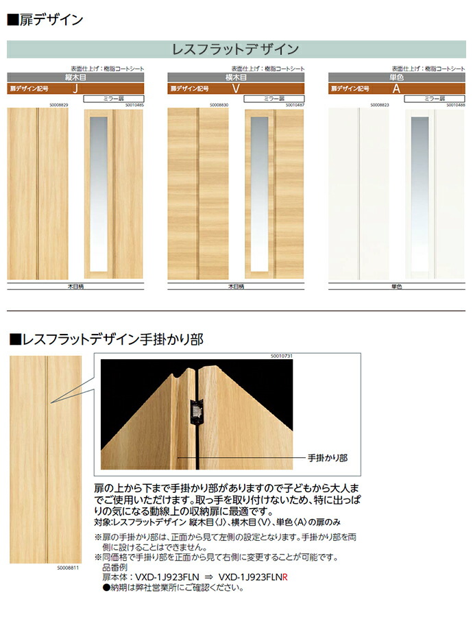 EIDAI（永大） 永大産業 クローゼットドア 折れ戸 間口1m用 802mm 高さ