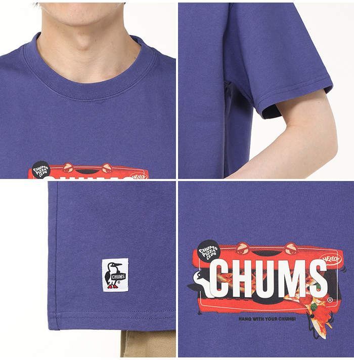 CHUMS（チャムス） Tシャツ メンズ 半袖 Tシャツ ピザ グラフィック