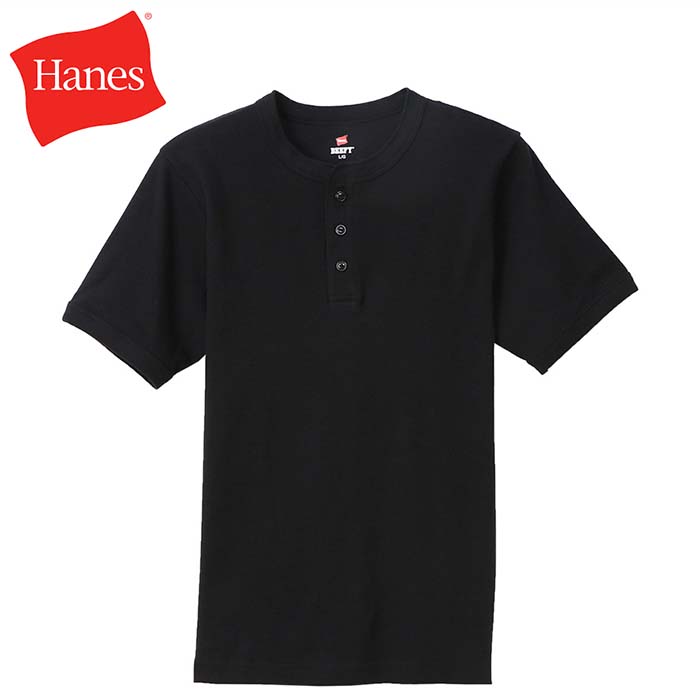 BEEFY-T Hanes ヘインズ BEEFY リブヘンリーネックTシャツ HM1-T103