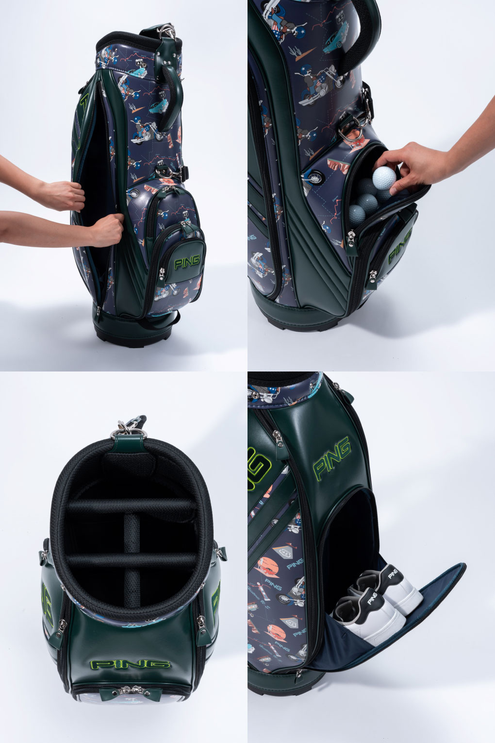 PING キャディバッグ（色：グリーン系）｜ゴルフ用バッグ｜ゴルフ