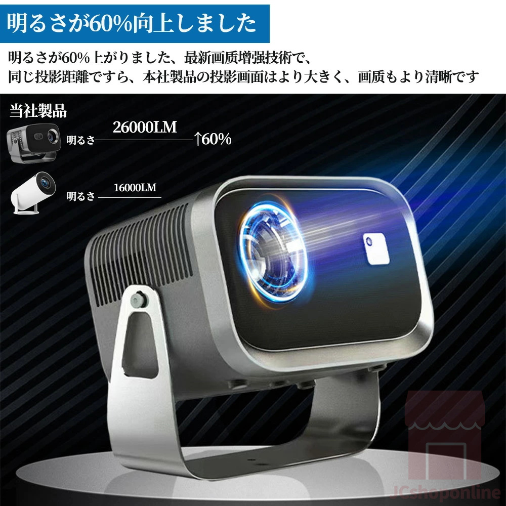 プロジェクター 4k 家庭用 天井投影 軽量 本体 小型 電動フォーカス 5G