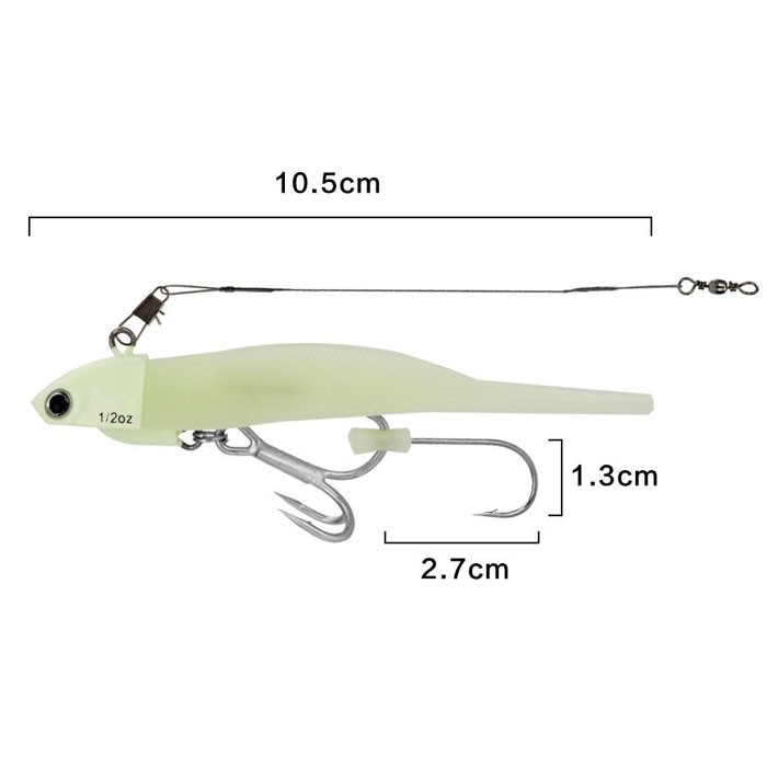 タチウオ ワインド ルアー セット 3D アイ 夜光 3/8 1/2 5/8 OZ 釣り