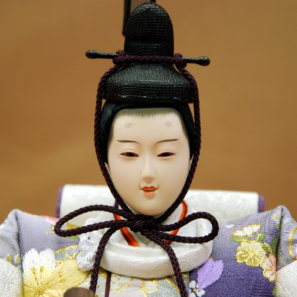 高級雛人形 コンパクト ケース飾り ひな人形 親王飾り 逸品 正絹刺繍