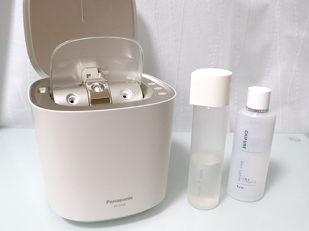 パナソニック ナノケアスチーマー「EH-SA0B」の温スチームと化粧水