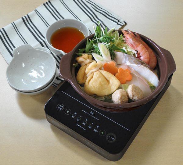 ドリテック ミニフラットIH調理器 DI-211 BK(ブラック) : キッチン