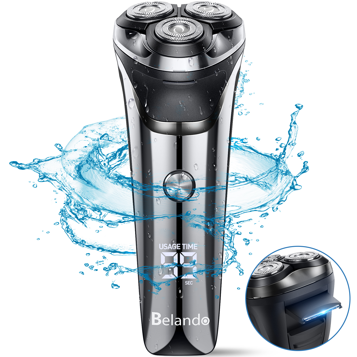 BELANDO メンズシェーバー 髭剃り 電気シェーバー 3枚刃 シェーバー