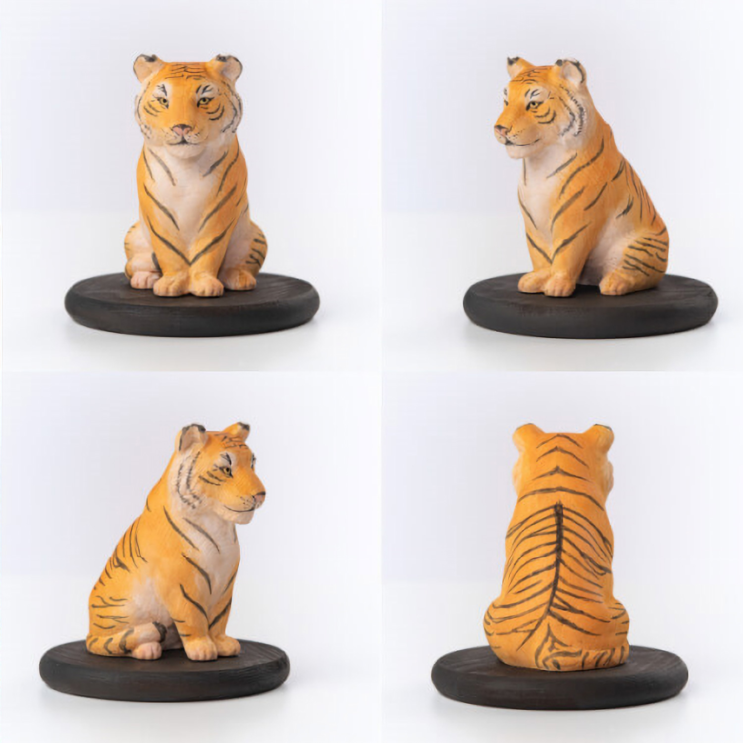 十二支木彫りコレクション「寅（とら）」正因山実相院 妙法寺開眼‐トラ