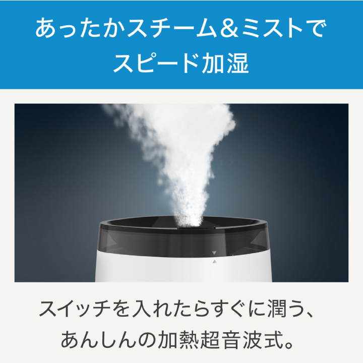 T-fal（ティファール） 加熱超音波式加湿器 スチーム アンド ミスト 4L