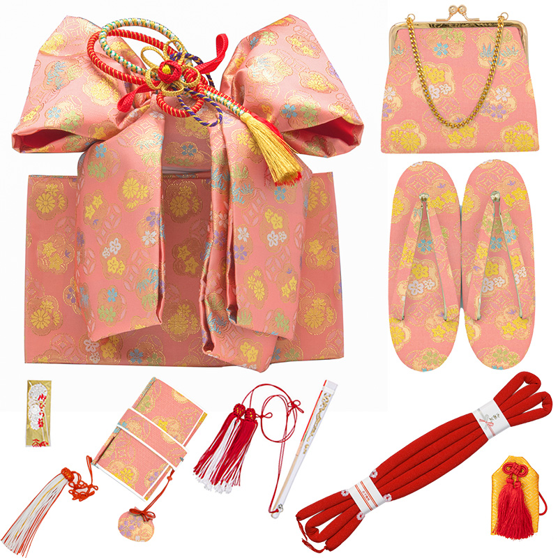 七五三女の子小物 結び帯はこせこセット 7点セット 3歳 5歳 7歳 作り帯