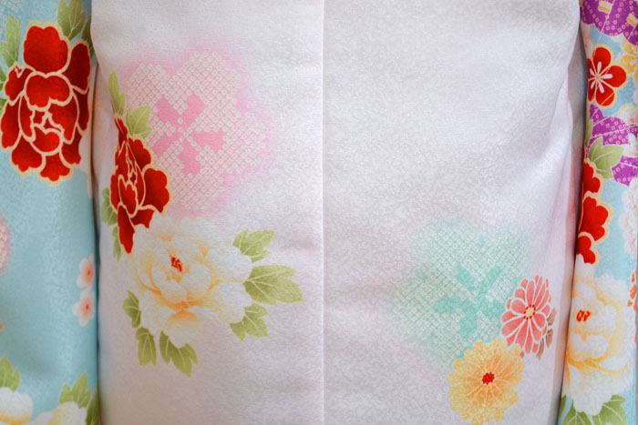 七五三 着物 3歳 女の子 被布セット 花うさぎ ブランド 薄紫系/水色