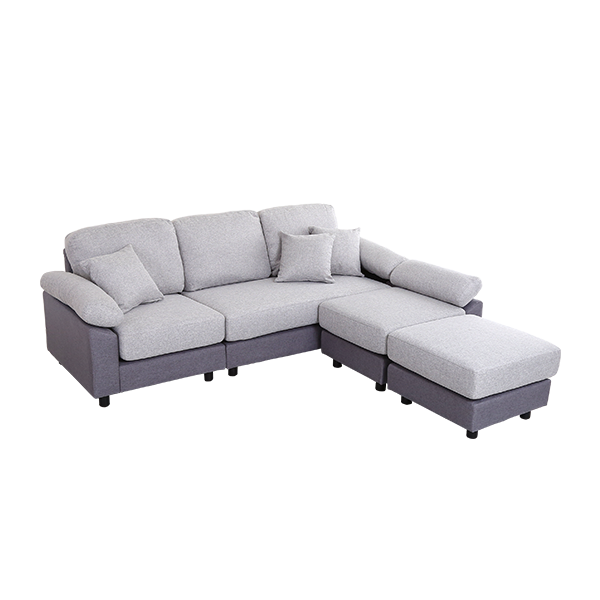 ホームテイスト（HOME taste） 5人掛けコーナーソファ ファブリック