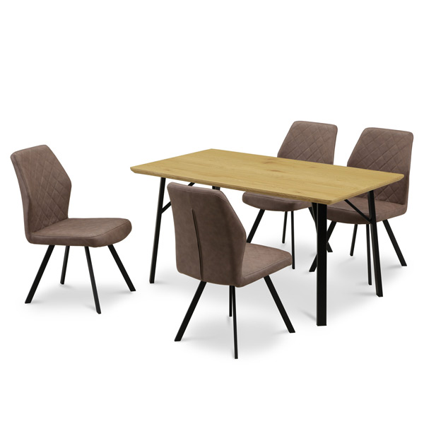 ダイニングセット 4人掛け 5点セット 幅140 ダイニングテーブルセット