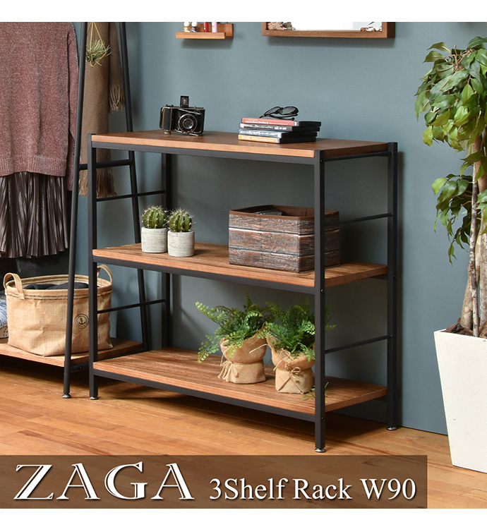 ラック スチールラック オープンラック ディスプレイラック ウッド