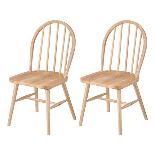 ぼん家具 ダイニングチェア 椅子 ウィンザーチェア 2脚セット 食卓椅子