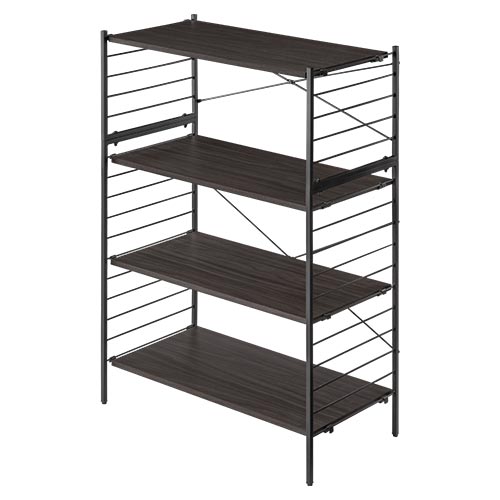 ぼん家具 オープンシェルフ 4段 可動棚 オープンラック 木製 ラック