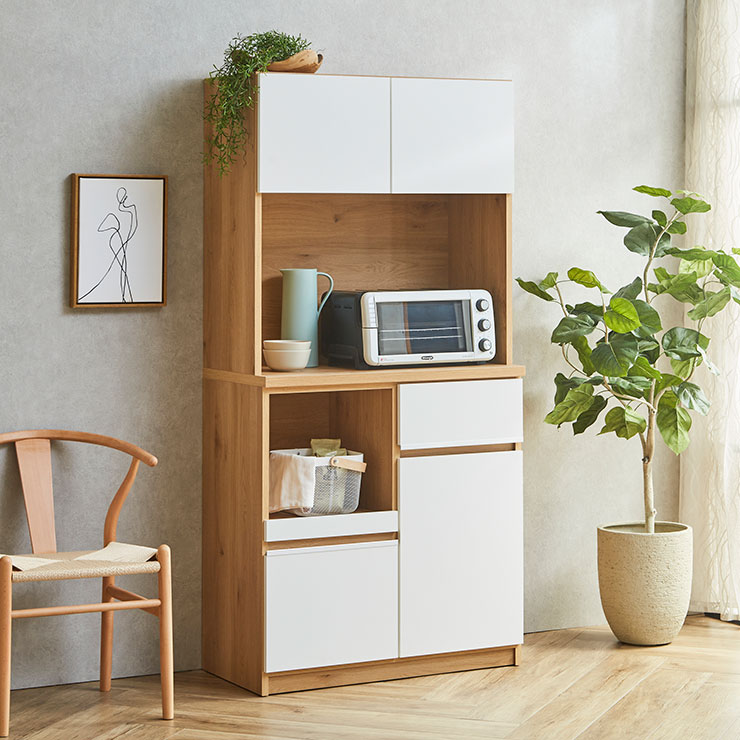 ぽてと様待ち】KAGU LABO 木製ナチュラルウッド 北欧 食器棚 ぽてと様