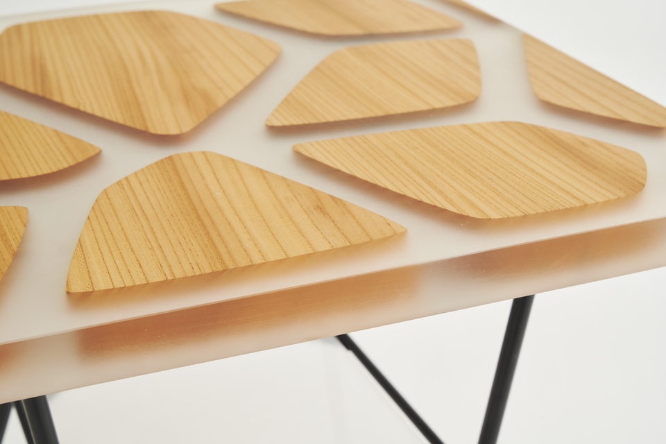 レジンテーブル 日本製 正方形 欅 けやき リバーテーブル サイド