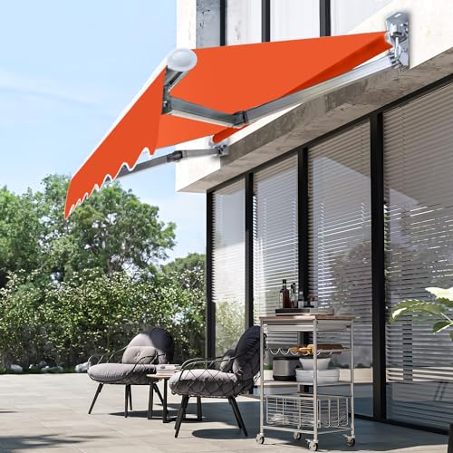 オーニングテント 手動格納式オーニング つっぱり日よけスクリーン 防