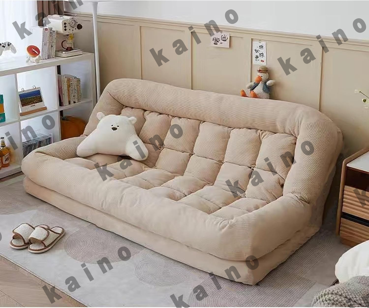 ソファーベッド 二人用 折畳み 6段階調節 可愛い マルチに使える