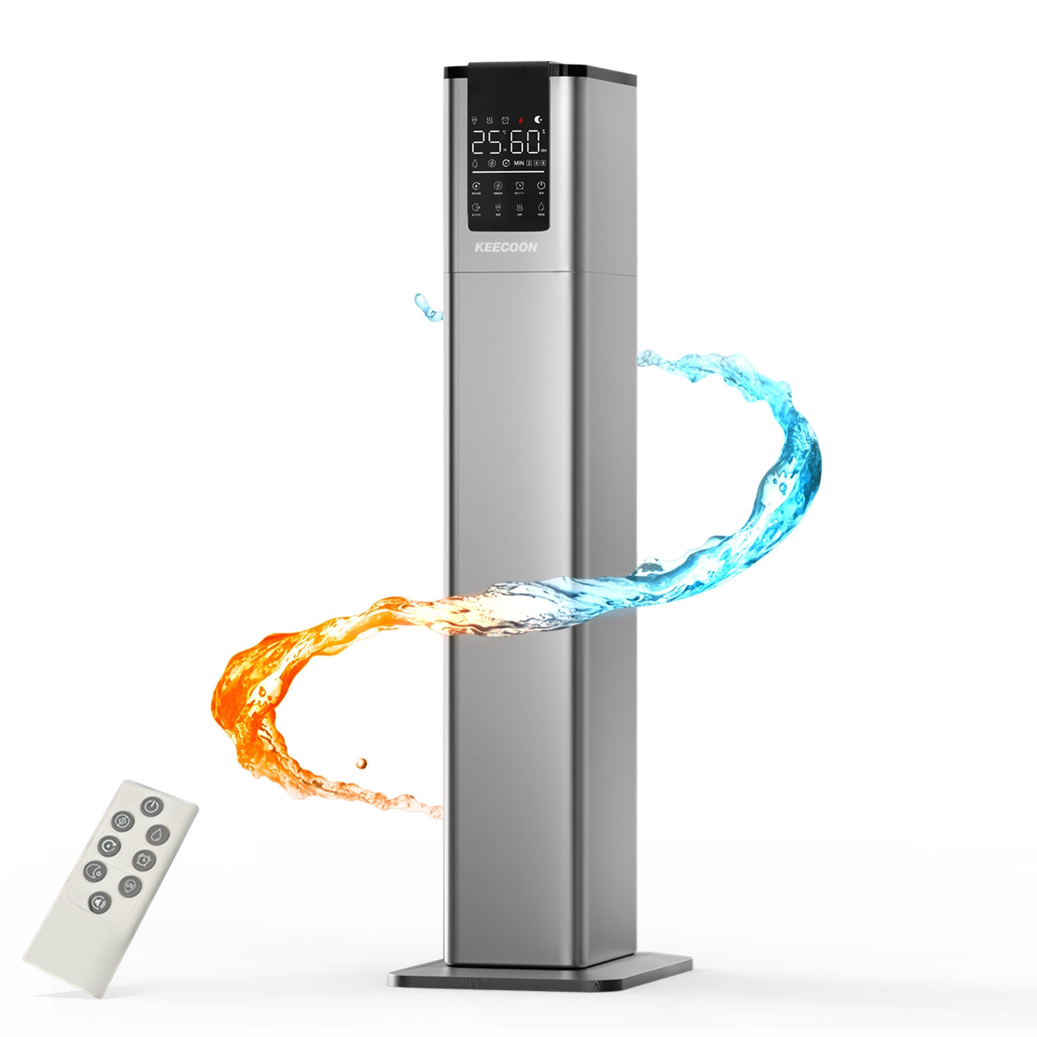 KEECOON 加湿器 スチーム式 大容量 ハイブリッド 超音波式 業務用 13L