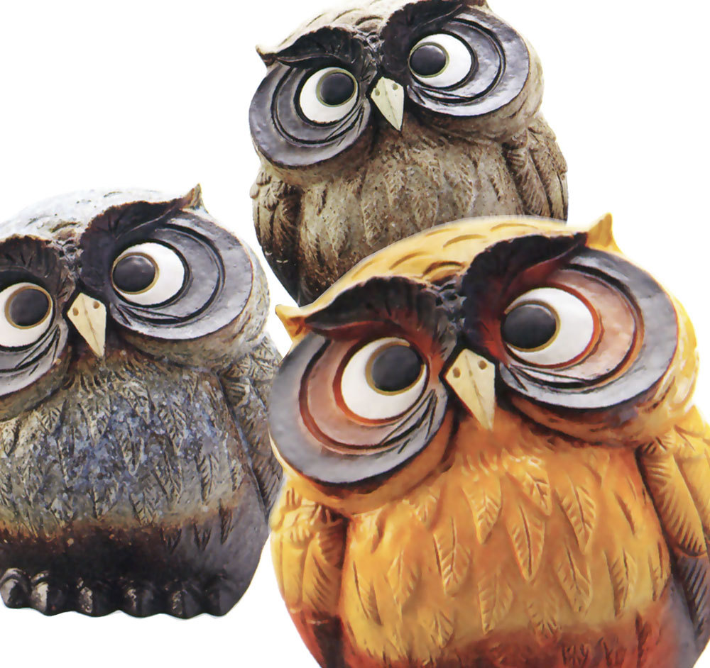 フクロウ 置物 オブジェ インテリア おしゃれ 梟 信楽焼 国産品 日本製