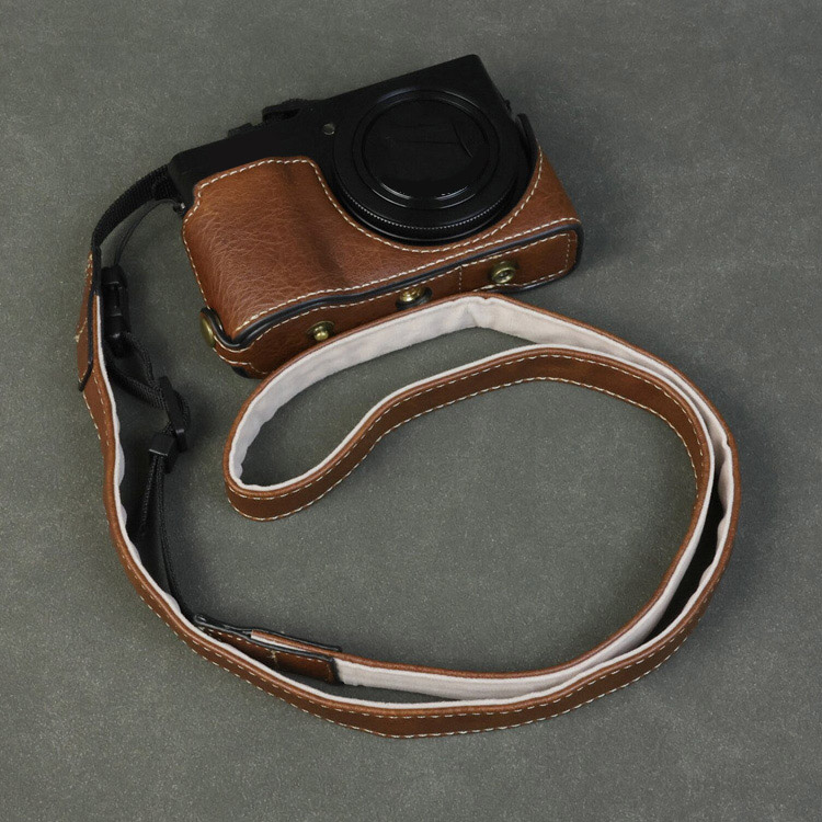 LUMIX DC-TZ99 ケース ZS99 カメラケース PUレザーハーフケース