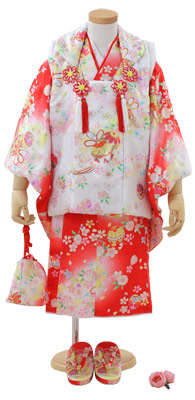 七五三 女の子 3歳 着物セット 被布セット 全6色 箱なし 着物 被布