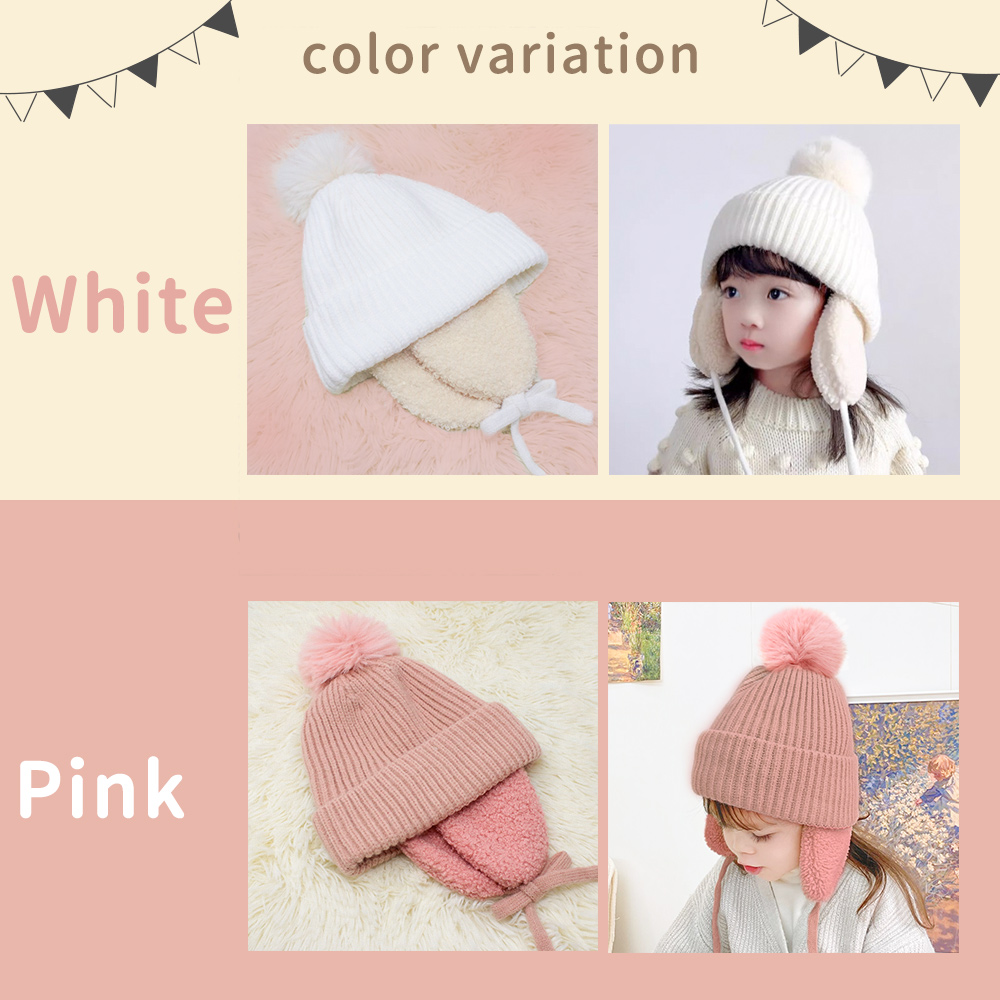 ニット帽 キッズ 耳当て付 耳あて キッズニット帽 ボア 帽子 耳付き 裏