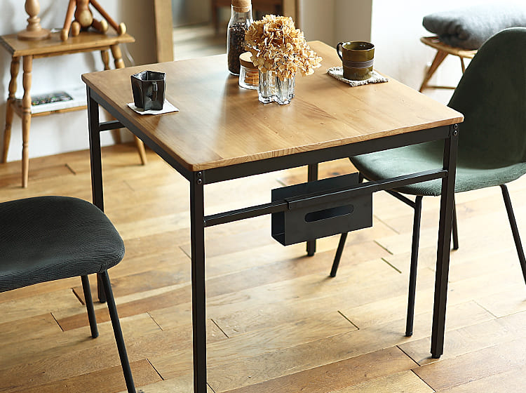 カフェテーブル Nola（ノラ) 幅75cm ダイニングテーブル 無垢 高さ70cm