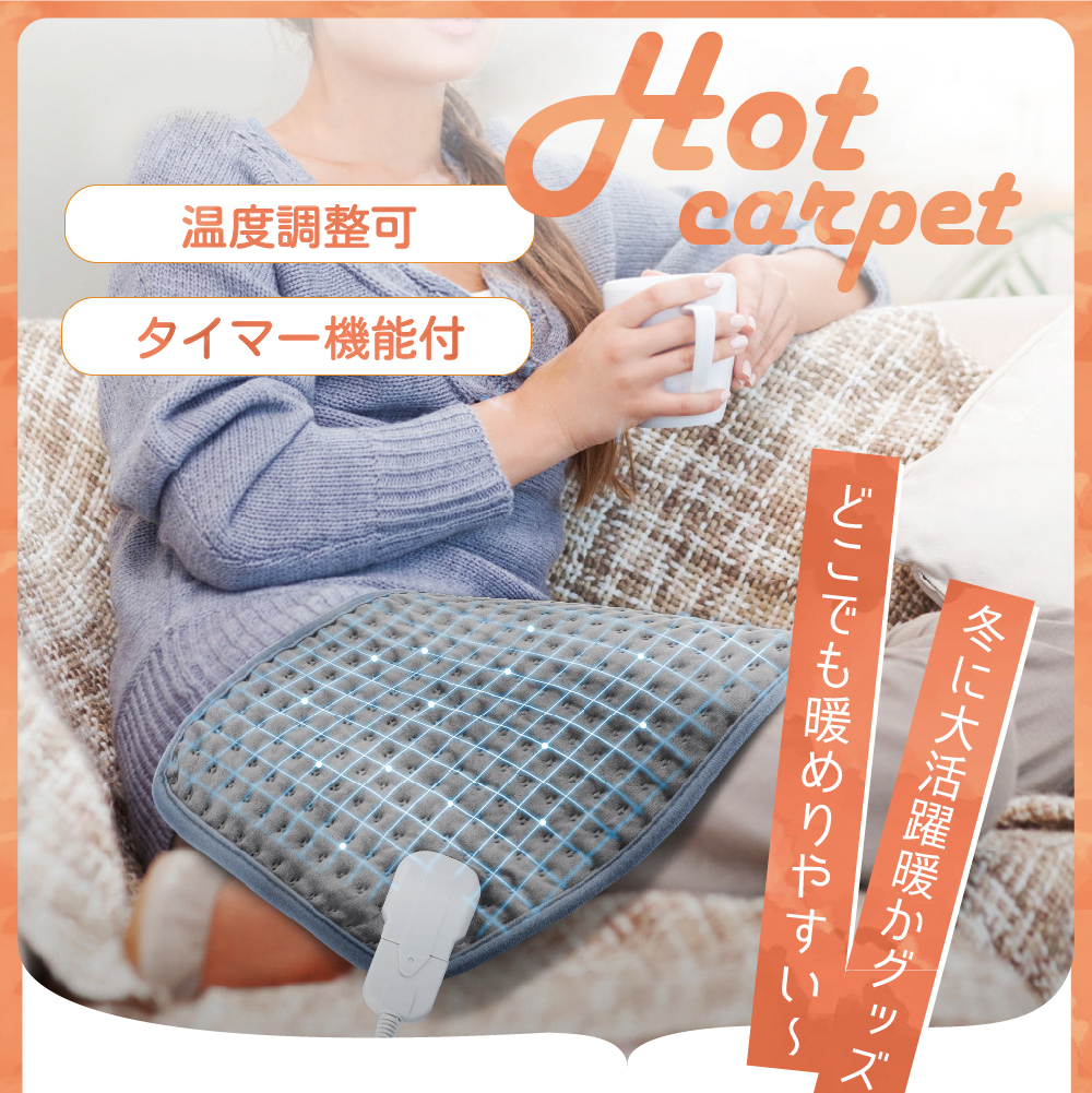 ホットカーペット 電気カーペット ホットマット ミニ 一人用 洗濯