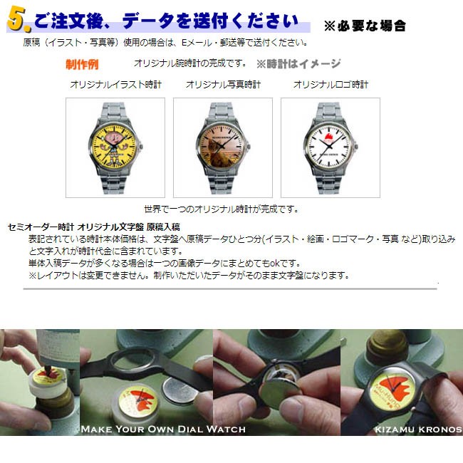 セミオーダーメイド・オリジナルナースウォッチ｜写真・ロゴ・イラスト