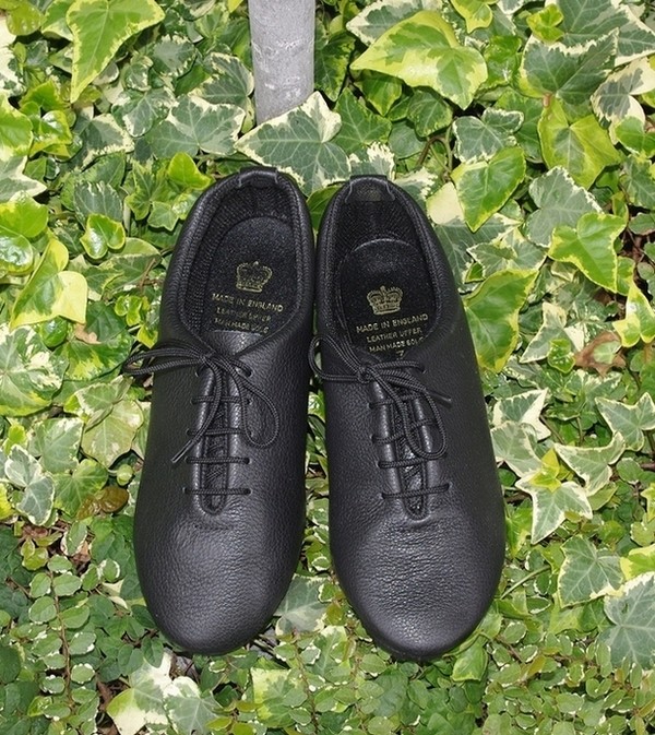 英国製 クラウン ジャズシューズ 皮革シューズ 牛革 ブラック 黒
