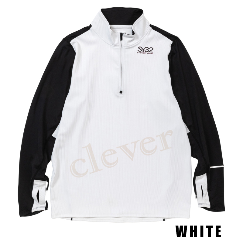 SY32 ゴルフ トップス ハーフジップシャツ メンズ ゴルフフエア 長袖