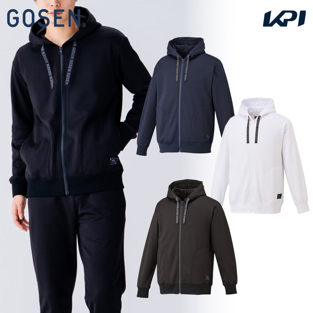 GOSEN（ゴーセン） テニスウェア ユニセックス 裏起毛ストレッチジップ